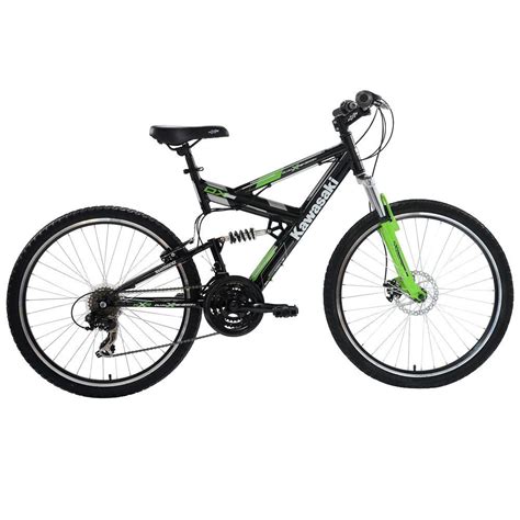 The aluminum frame with 29 inches wheels lets the biker dominate and stay put in the path while the rear disc brakes are. Kawasaki DX Full Suspension Mountain Bicycle, 26 in ...