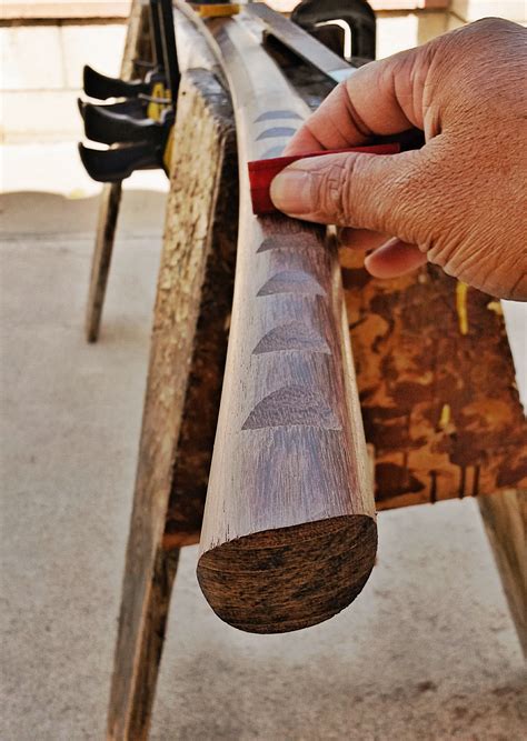 Shaping And Sanding The Half Moon Hangetsu Grooves In The Bokken