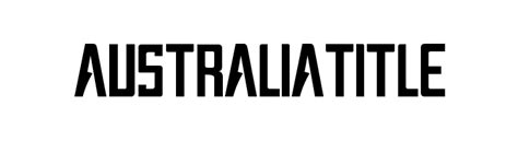 Australia Title Font