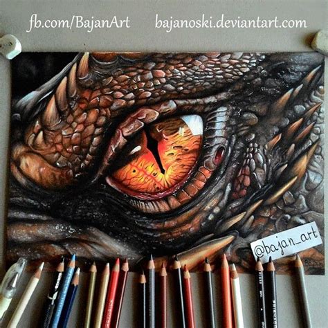 Dragons are massive creatures that come in all different colors and they're capable of breathing fire. Epic Smaug's eye drawing … | Eye drawing, Color pencil art ...