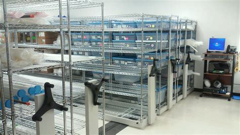 Wire Shelving On Mobile Shelving For Medical Supplies Company 866 328