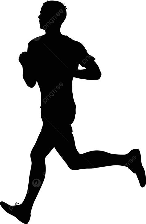 Silhouettes Runners On Sprintmen Vector Illustration Fitness Silhouette
