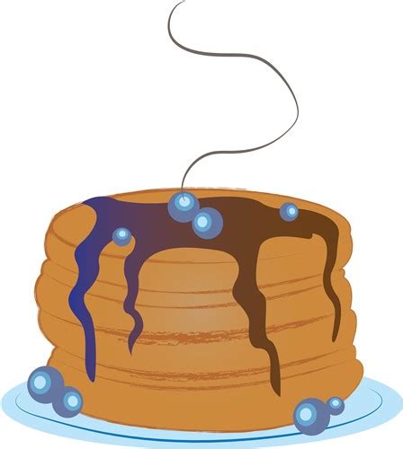 Blueberry Pancakes Vector Illustration Annthegran