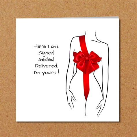 Sexy Birthday Anniversary Valentines Day Card Boyfriend Husband Rude Naughty Present Gift