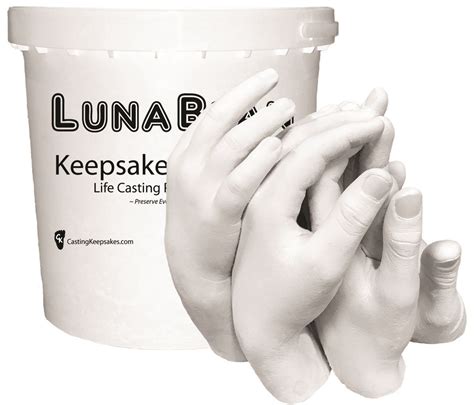 Luna Bean Keepsake Hands Plaster Statue Kit Xl Casting Kit Hand