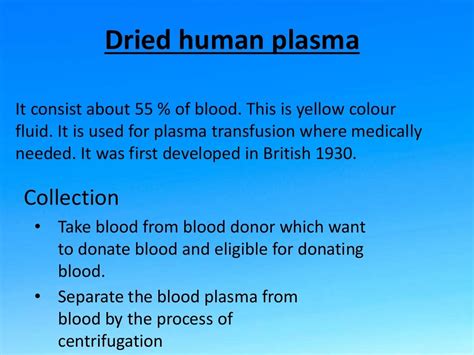 Dried Human Plasma Thrombin And Fibrinogen