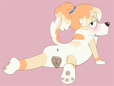 Rule 34 1girls Anus Peek Bluey Series Blush Canine Cute Feet First