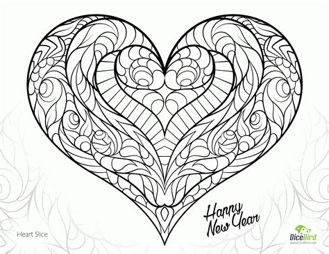 Coloring Pages: Heart Slice Free Adult Coloring Pages Printable