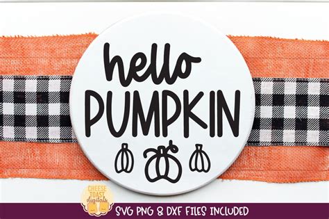 Hello Pumpkin Sign Svg Halloween Front Door Sign Decor Fall Etsy