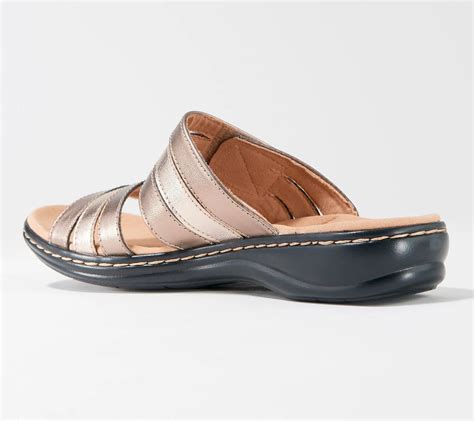 As Is Clarks Collection Adjustable Slide Sandals Leisa Zoe