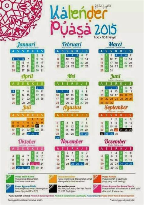 Pada tarikh ini, kita disunatkan berpuasa sebagai tambahan kepada amal ibadah yang lain. Jadual puasa sunat & wajib bagi tahun 2015 - Sumarz.Com