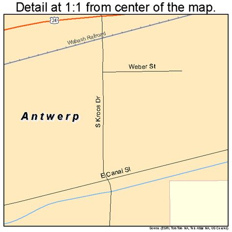 Antwerp Ohio Street Map 3902204