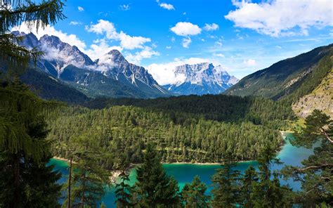 Nature Landscape Alps Mountain Forest Lake Turquoise