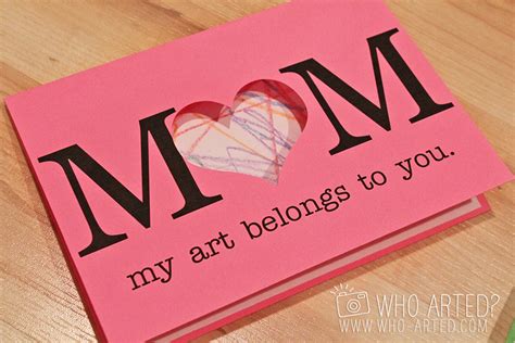 Breakfast in bed, brunch with mom, a spa day. Mothers Day Card Who Arted 07 - Who Arted?