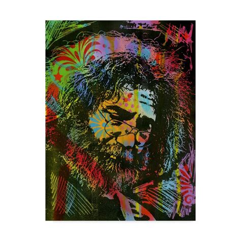 Trademark Fine Art Jerry Garcia Playing By Dean Russo Floater Frame