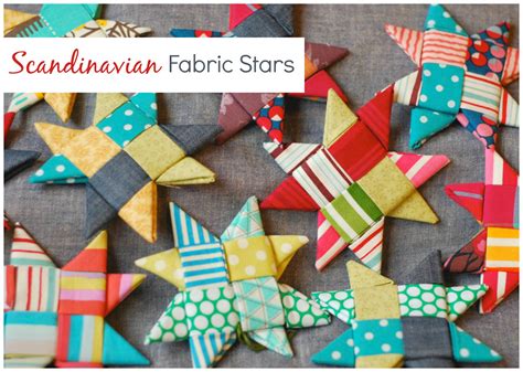 Scandinavian Fabric Stars Christmas Sewing Projects Christmas Fabric