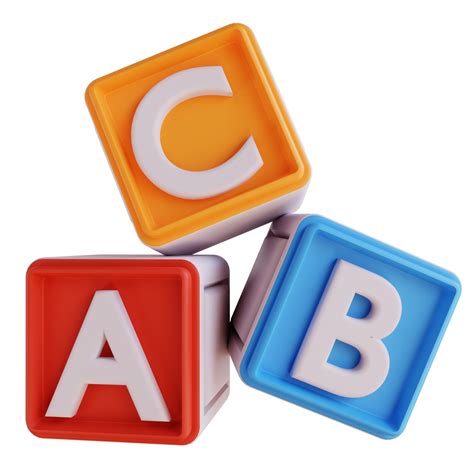 Baby Blocks Alphabet 3d