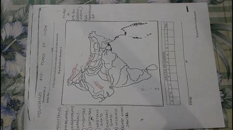 Icse Map Pointing Mountains And Peaks Youtube