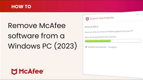 How To Remove Mcafee Software From A Windows Pc Youtube