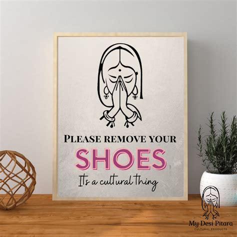 Remove Your Shoes Printable Sign Indian Remove Shoes Etsy