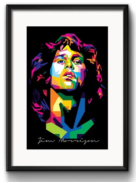 Quadro Jim Morrison Pop Art Paspatur Elo7 Produtos Especiais
