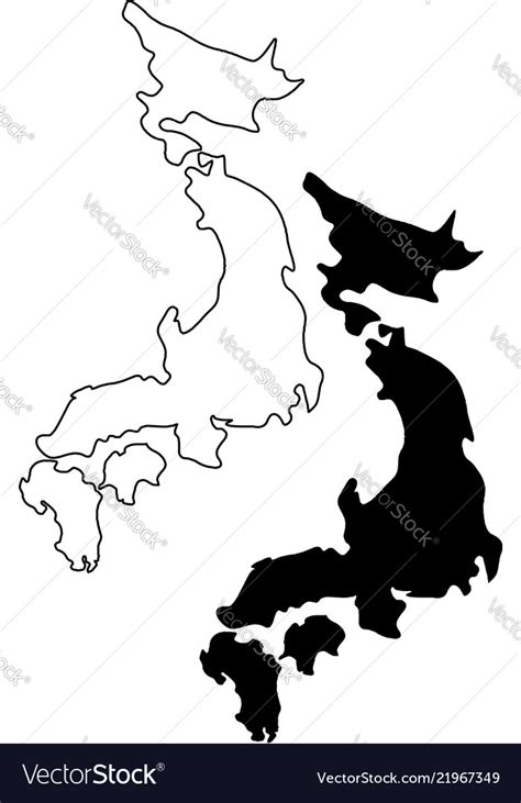 Japan Map Royalty Free Vector Image Vectorstock