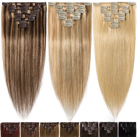 Benehair Clip In 100 Real Remy Human Hair Extensions Full Head Soft