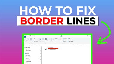 Border Lines Missing Easy Fix Windows 10 Youtube