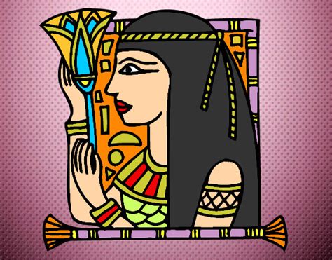 Desenho De Cleopatra Pintado E Colorido Por Joyce Iris O Dia De