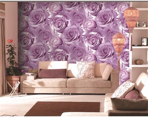 Romantic Purple Blue Pink Roses Wallpaper 3d Flower For