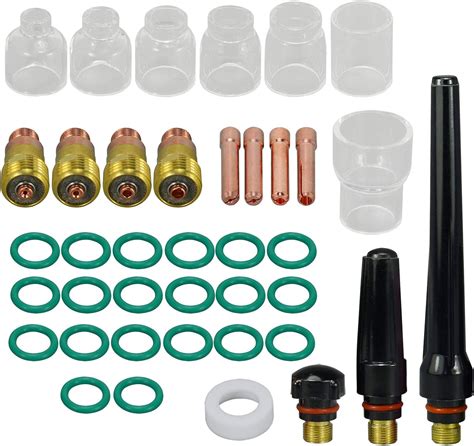 Tig Stubby Gas Lens Collet Body Pyrex Cup Kit For Db Sr