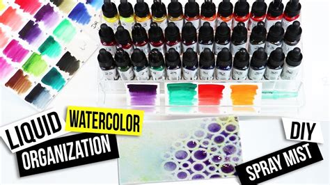 Liquid Watercolor Organization And Spray Mist Diy Youtube