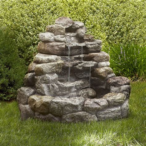 Stone Water Fountain Backyard Water Fountains Fountains