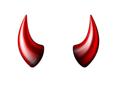 Premium Vector Realistic Red And Black Halloween Devil Horns Satan