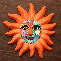 Free delivery and returns on ebay plus items for plus members. Ceramic mask, 'Orange Sun' | Mexican art, Ceramic mask, Art