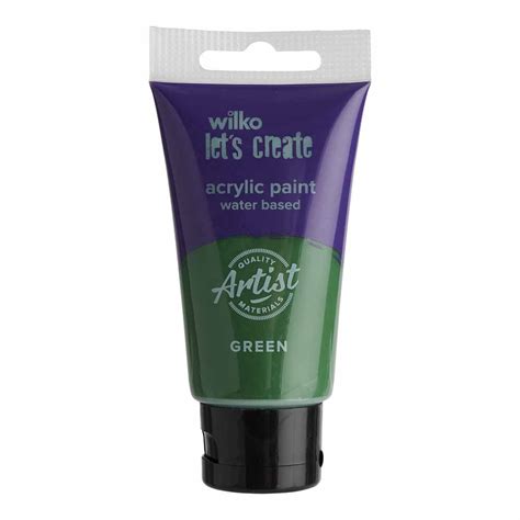 Wilko Green Acrylic Paint 75ml Wilko