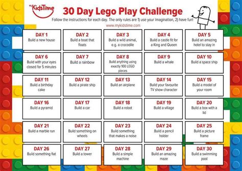 30 Day Lego Challenge For Kids Enchanted Little World