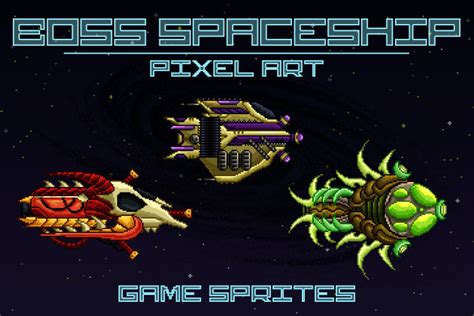 Pixel Art Space Shooter 2d Tileset