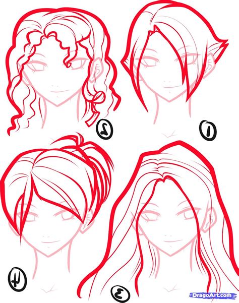 How To Draw Anime Draw Anime Hair Step By Step Anime Hair Anime Draw Japanese Anime