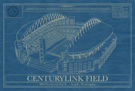 Seattle CenturyLink Field Stadium Blueprint Company