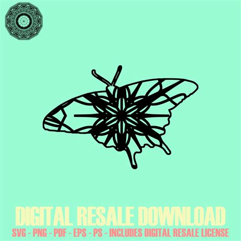 Swallowtail Butterfly Mandala Svg November Collection Digital Download