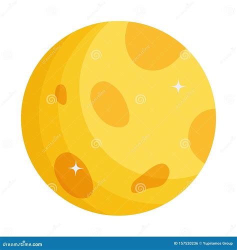 Yellow Moon Vector Design Vector Illustration Stock Vector