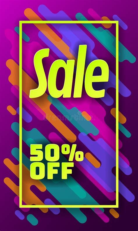 Sale Special Offer Card Template Motion Dynamic Shapes Material Design