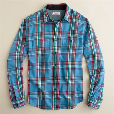 Jcrew Wallace And Barnes Heavyweight Flannel Shirt In Center Hill Plaid