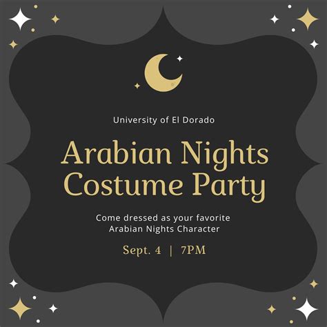 Free Custom Printable Arabian Nights Invitation Templates Canva
