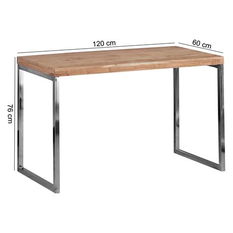 Desk Solid Wood Acacia Computer Table 120 X 60 Cm Laptop Table Cottage