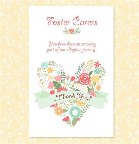 Foster Carer Thank You Card Perfect For Showing Your Appreciation