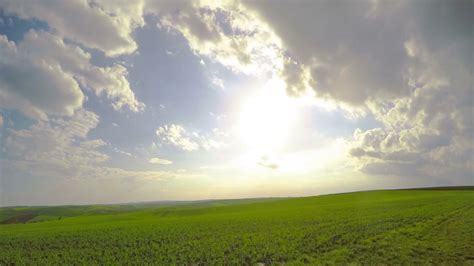 Sun Clouds Over Fields Timelapse Uhd Stock Footage Sbv 304693098