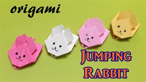 Easy Origami Toy For Beginners Paper Jumping Rabbit With One Piece Of