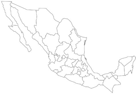 Outline Map Of Mexico Outline Map